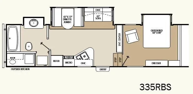 Coachmen Chaparral 335RBS floor plan