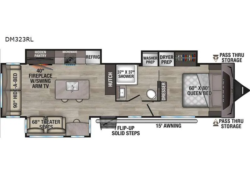 2026 K-Z Domani DM323RL - Floor plan