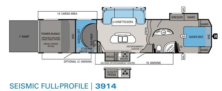 Jayco Seismic 3914 floor plan