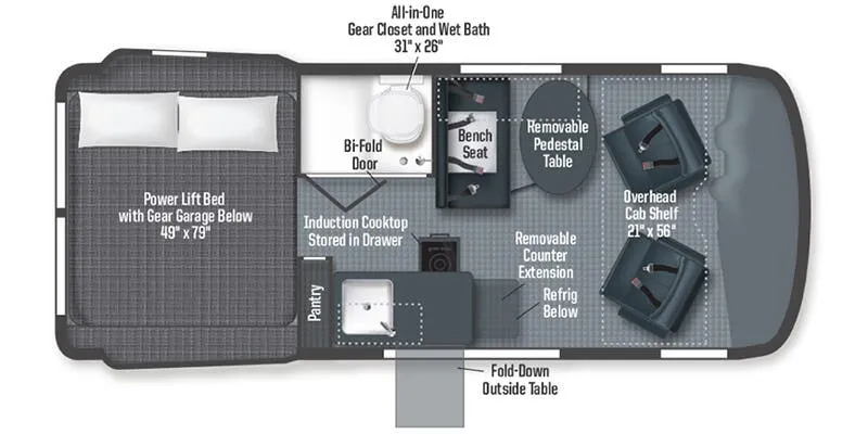2026 Winnebago Revel Sport 44N - Photo 3