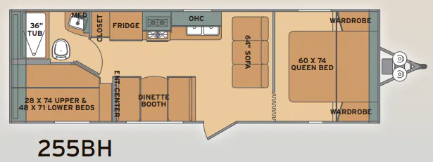 Shasta Flyte 255BH floor plan