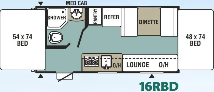 Forest River Viking 16RBD floor plan