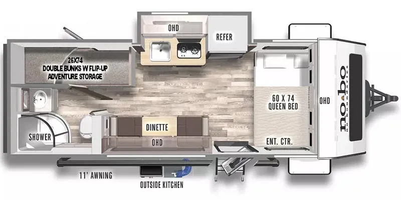 2024 Forest River No Boundaries NB16.6 - Floor plan