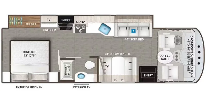 2025 Thor Motor Coach Hurricane 29M - Floor plan