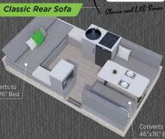 Aliner Classic Rear Sofa floor plan