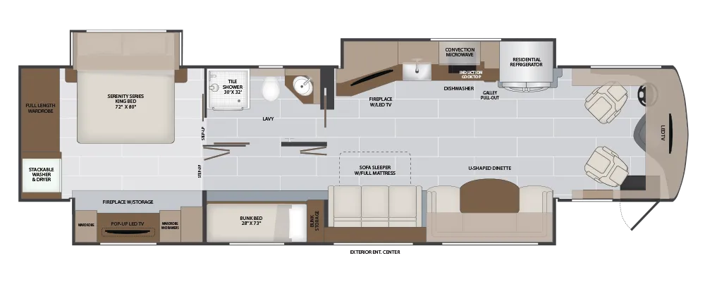 2025 Holiday Rambler Armada 40P - Floor plan