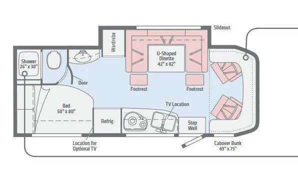 Winnebago View 24J floor plan