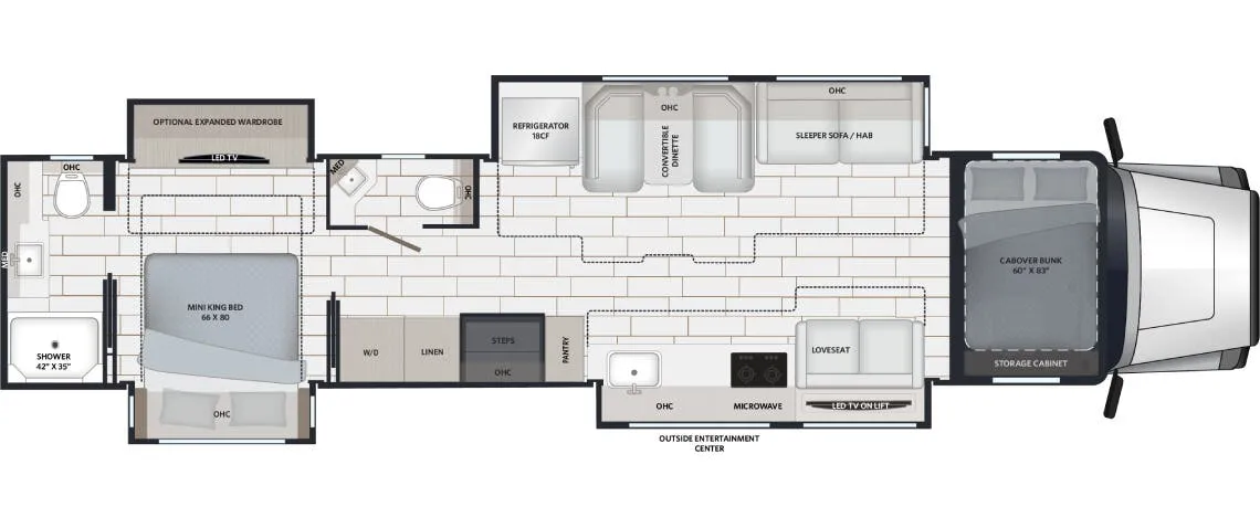 Renegade RV Classic 45CMR floor plan
