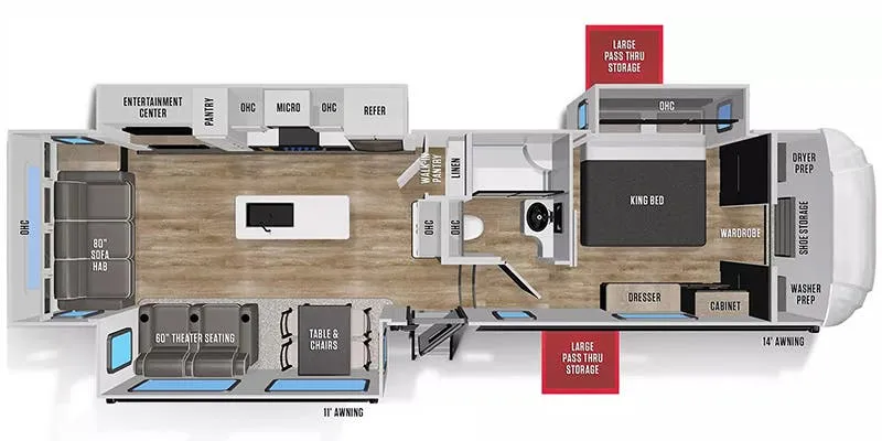 Forest River Wildcat 336RLS floor plan