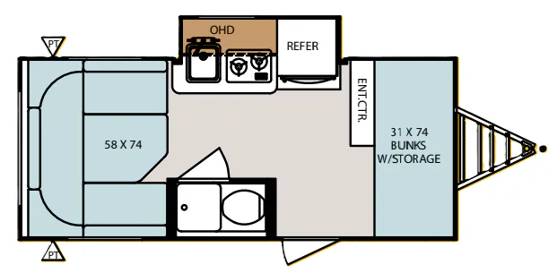 Forest River R-Pod RP-176 floor plan