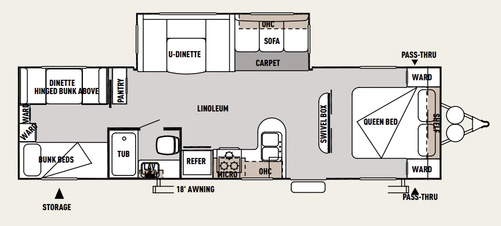 Forest River Wildwood 30QBSS floor plan
