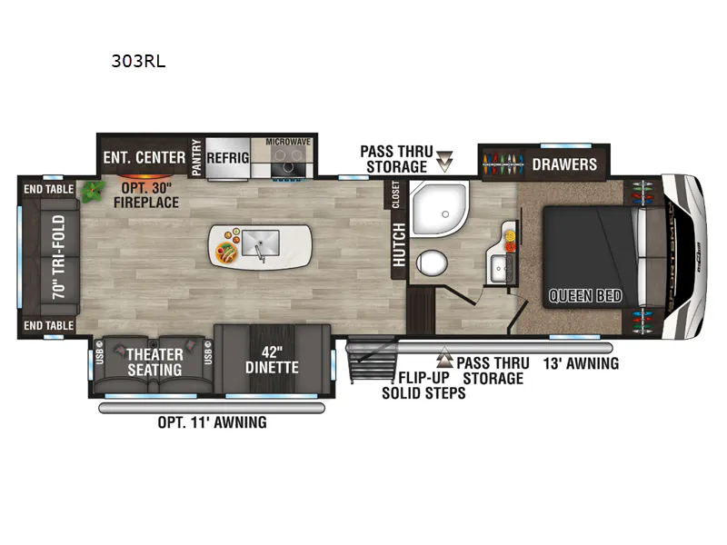 2024 K-Z Sportsmen 303RL - Floor plan