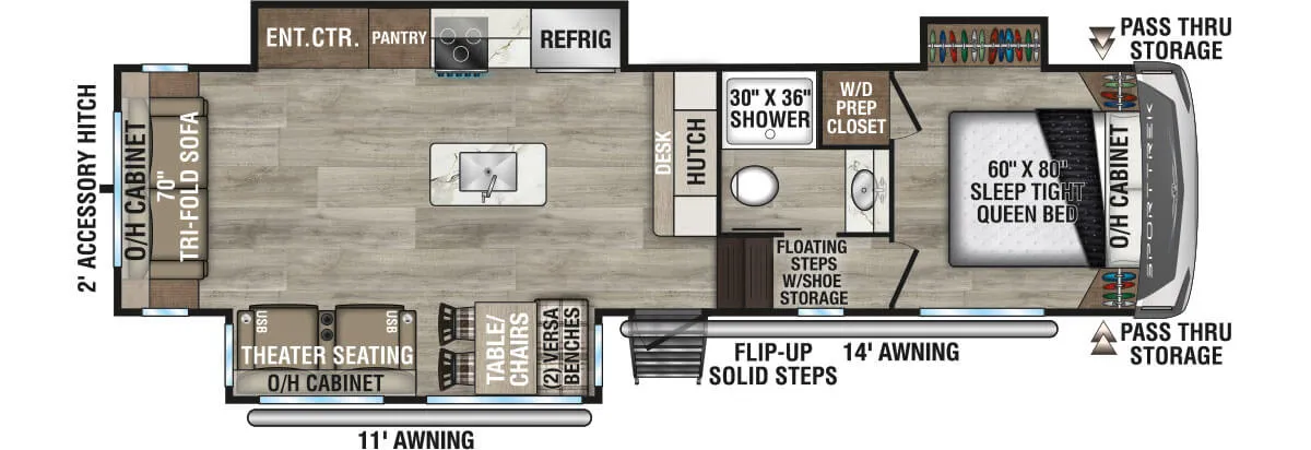 2026 Venture RV SPORTTREK FW 303VIK - Floor plan