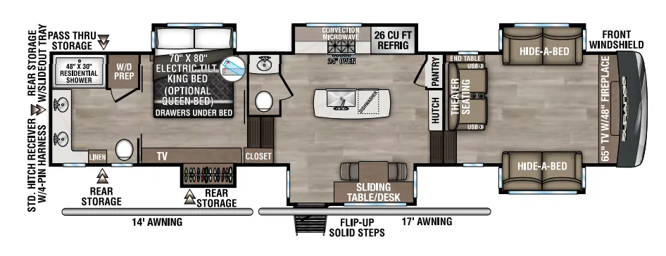 K-Z Durango Gold G388FLS floor plan