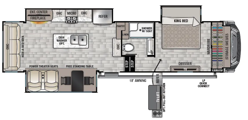 2022 Forest River Cedar Creek 311RL - Floor plan