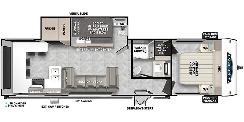 2024 Forest River Salem 29VIEW floor plan