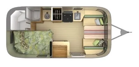 Airstream Tommy Bahama 19CB floor plan