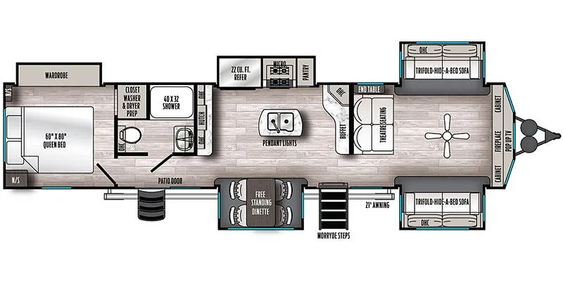 Forest River Sierra Destination 420FL floor plan