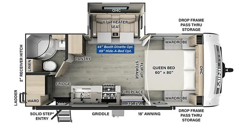 2025 Forest River Rockwood Mini Lite 2205S floor plan