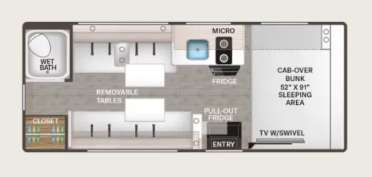 Thor Motor Coach Geneva 19VX floor plan