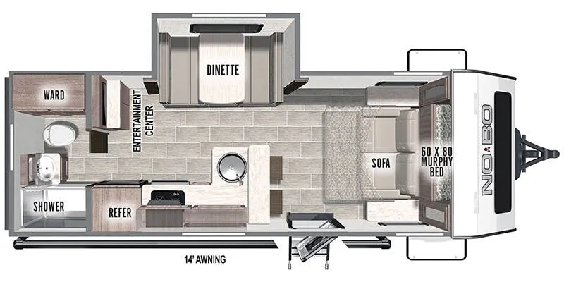 2022 Forest River No Boundaries NB20.4 - Floor plan