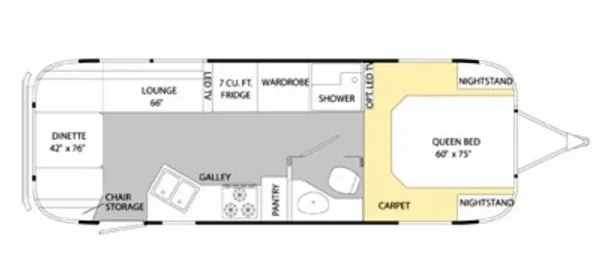 2014 Airstream Classic 27FB floor plan