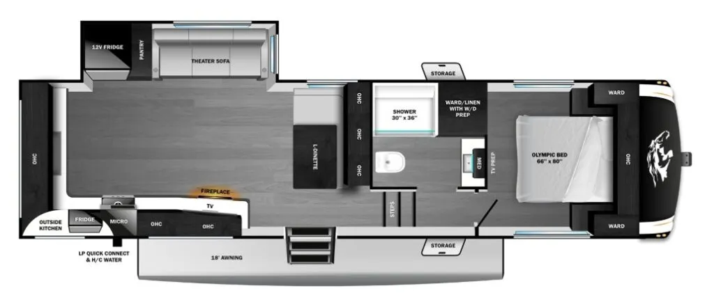 2026 Open Range Roamer 27RKSS - Floor plan