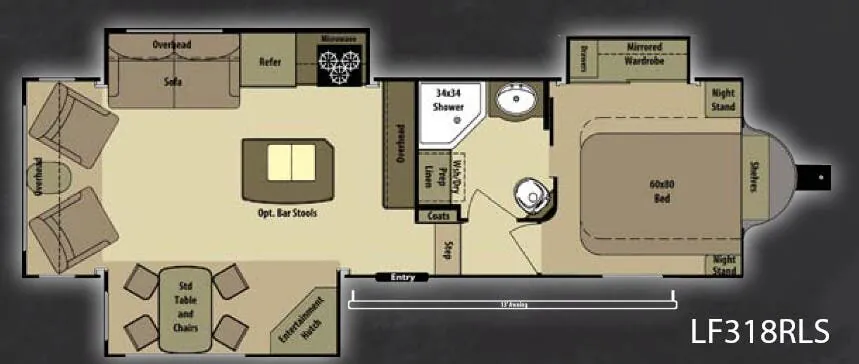 Highland Ridge Open Range Light LF318BHS floor plan