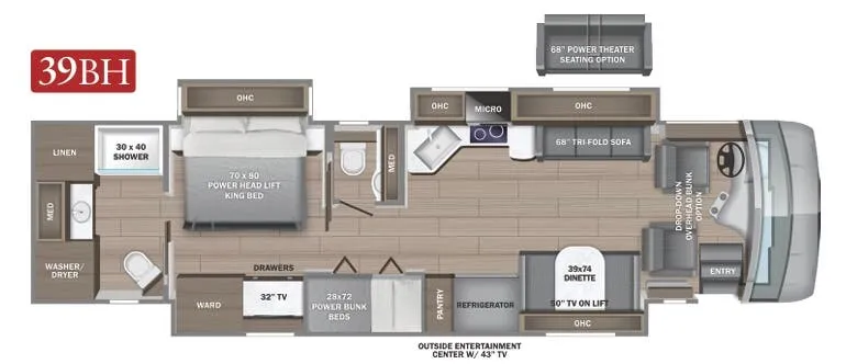 Entegra Coach Reatta XL 39BH floor plan