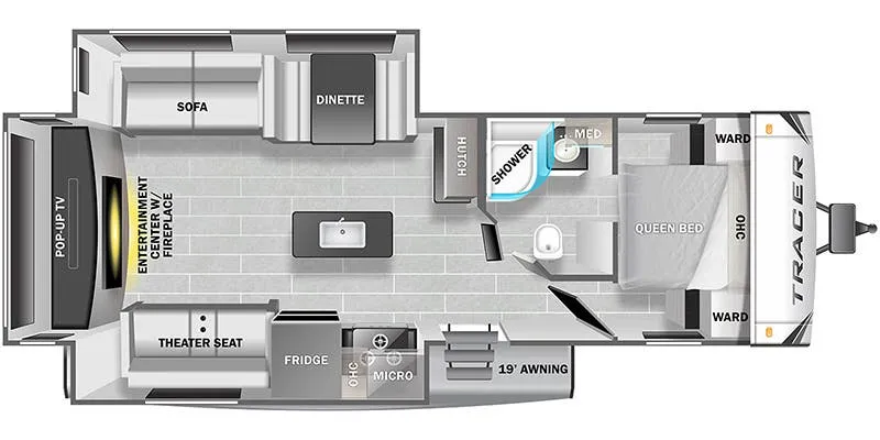 Prime Time Tracer 28RES floor plan