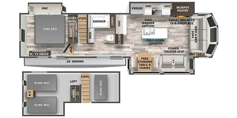2023 Forest River Cedar Creek Cottage 40CDL floor plan