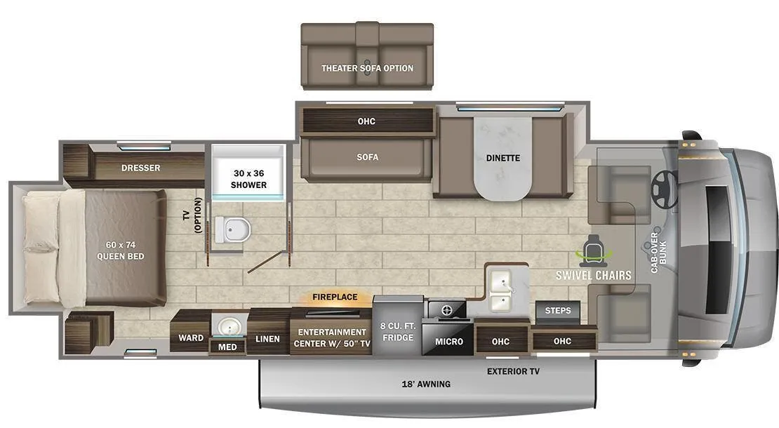 Entegra Coach Odyssey 30Z floor plan