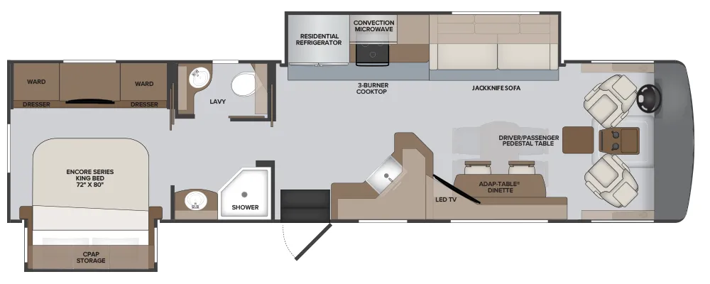 Holiday Rambler Vacationer 35GL floor plan