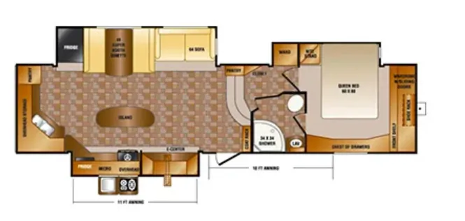 CrossRoads Sunset Trail Reserve SF34RK floor plan
