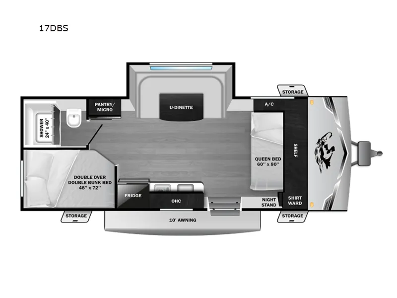 2026 Open Range Open Range Colt 17DBS - Floor plan