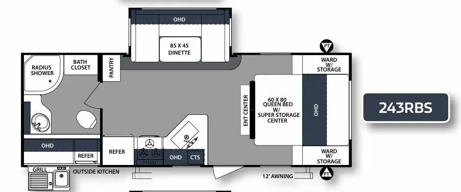 Forest River Surveyor Luxury 243RBS floor plan