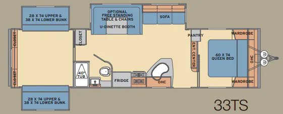 Shasta Revere 33TS floor plan