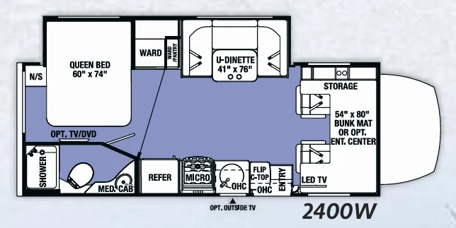 Forest River Sunseeker MBS 2400W floor plan