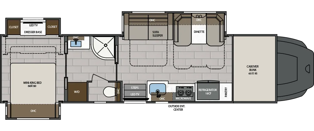Renegade RV Classic 38CSB floor plan