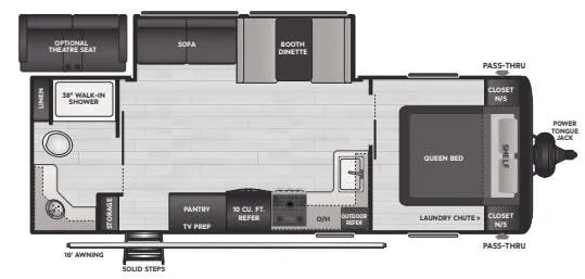 Keystone Hideout 24RBSWE floor plan