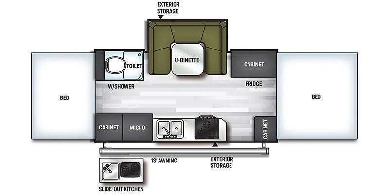 Forest River Rockwood High Wall HW277 floor plan