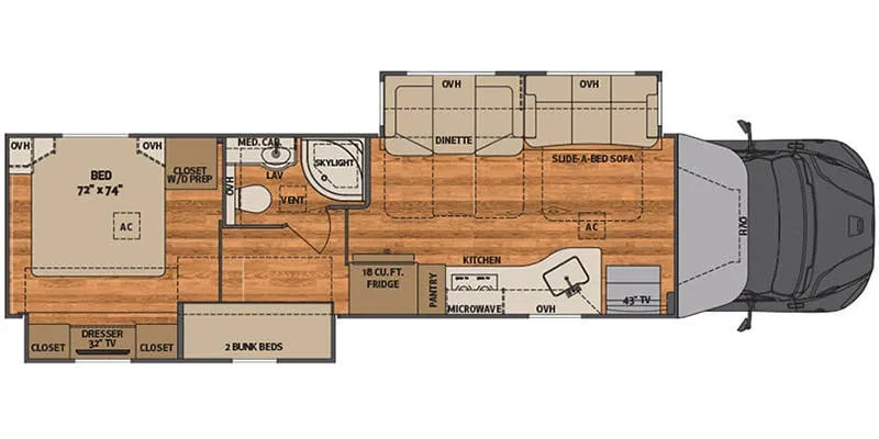 2021 Renegade RV Verona 40VBH floor plan