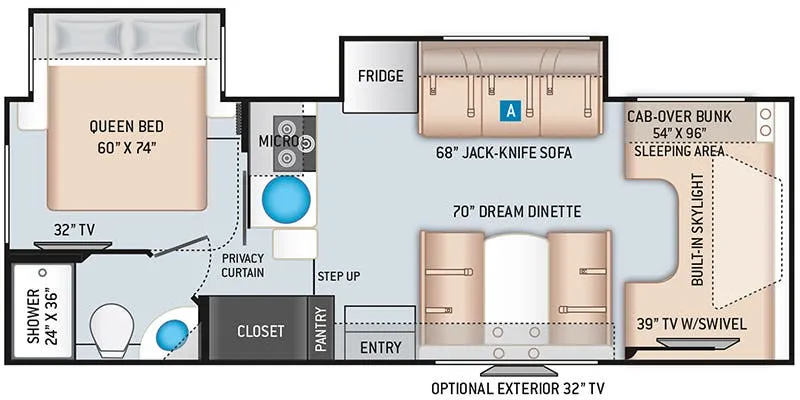Thor Motor Coach Echelon LC26 floor plan