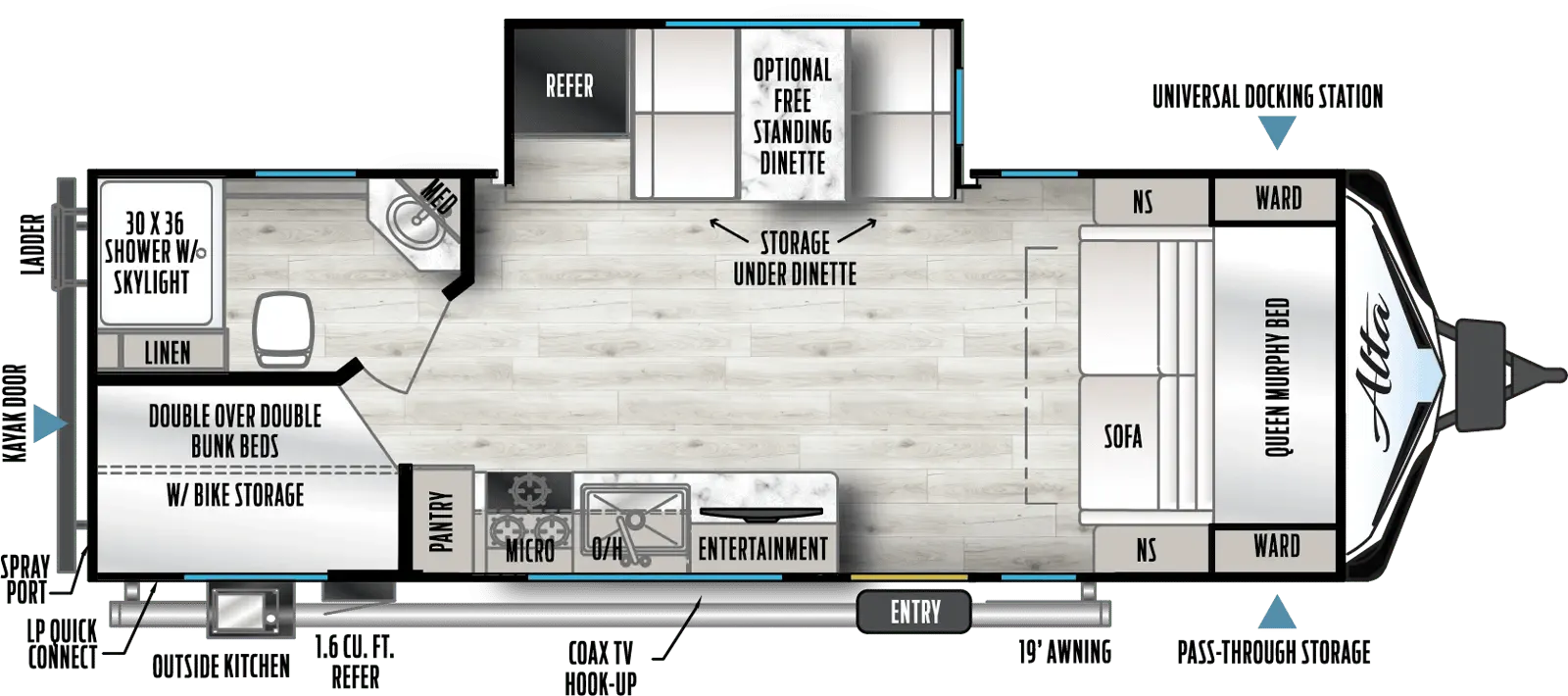 2023 East to West Alta 2210MBH - Floor plan