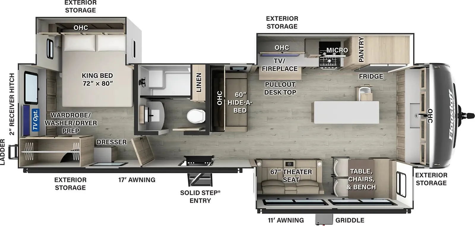 Forest River Flagstaff Classic 832FK floor plan