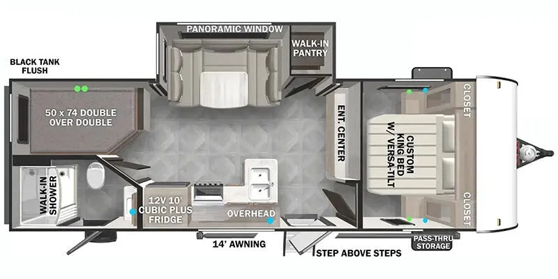 Forest River Wildwood X-Lite Northwest 241BHXL floor plan