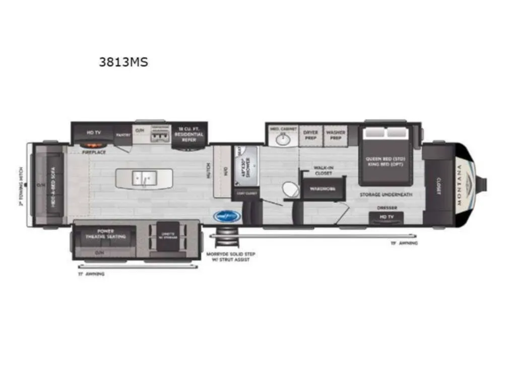 2021 Keystone Montana 3813MS - Floor plan