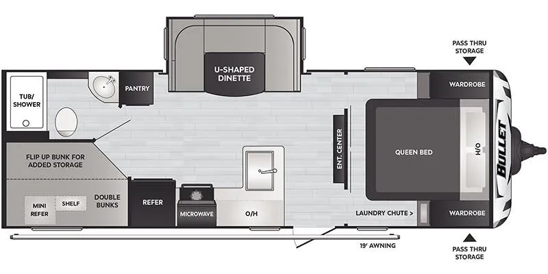 2022 Keystone Bullet Crossfire 2430BH - Floor plan