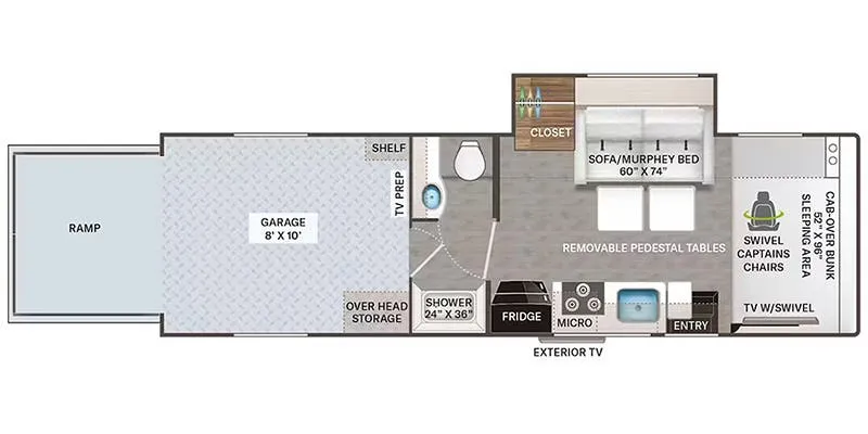2025 Thor Motor Coach Outlaw 29T - Floor plan