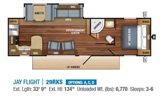 Jayco Jay Flight 29RKS floor plan